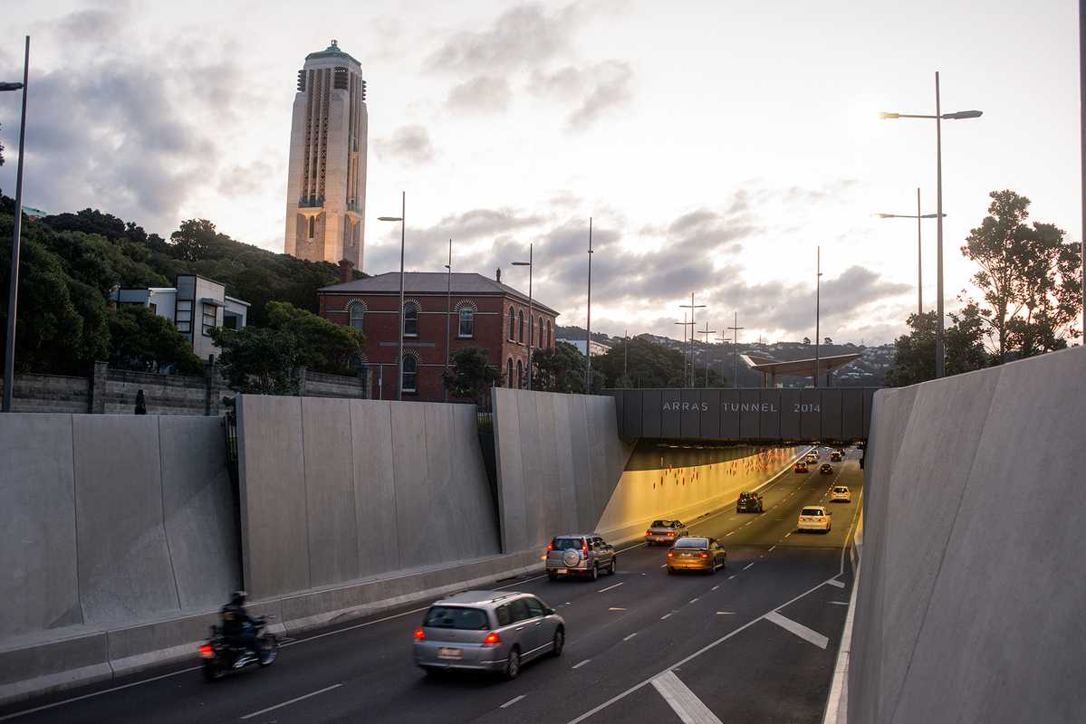 The memorial looming over Buckle Street