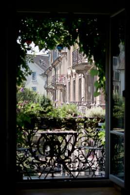 View from the balcony in Fleischmann’s apartment