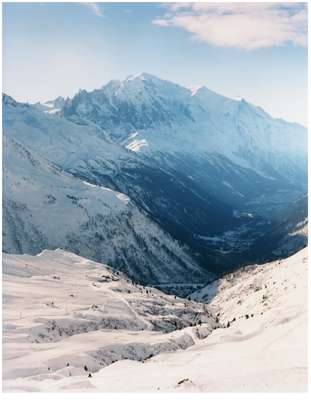 The sleeping giant from Tête de Balme on the Swiss border