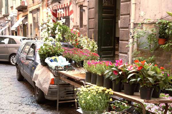 Flower stand, Quartiere Chiaia 