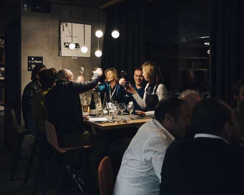 Attendees enjoying a meal