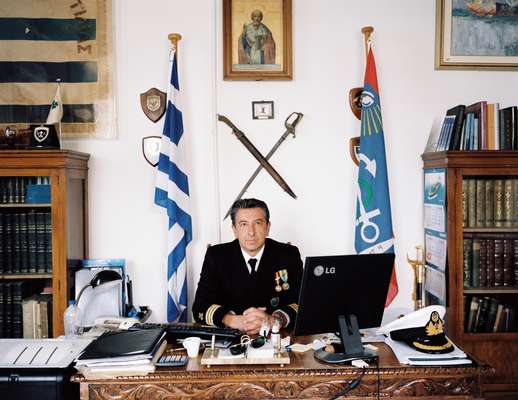 Commanding officer Ioannis Kokios runs and lives in the school