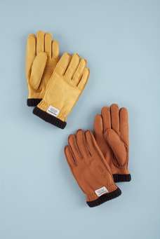 Copenhagen's Norse Projects shop has worked with Swedish glove maker Hestra to produce deerskin gloves