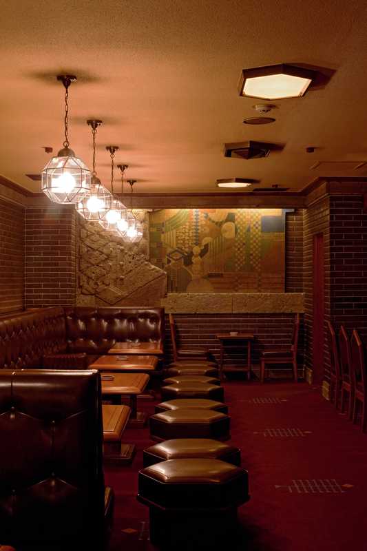 Old Imperial Bar at the Imperial Hotel in Tokyo hasn’t changed since the 1970s and retains some of the original features from the 1923 incarnation of the Frank Lloyd Wright-designed hotel