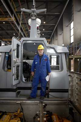 Foreman aboard a patrol boat