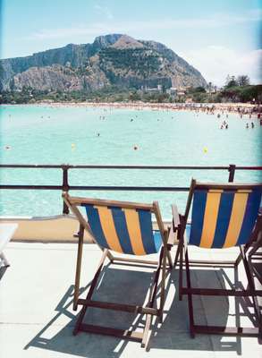 Perfect spot on Mondello Beach