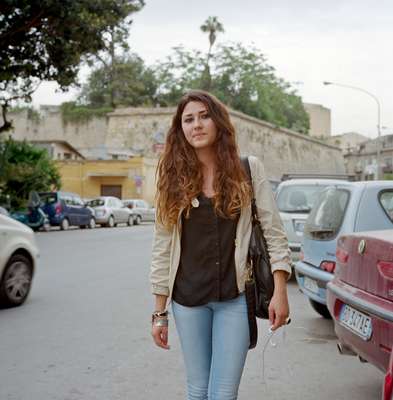 Young woman on Corso Alberto Amedeo