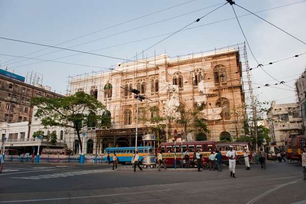 Renovation work in central Kolkata