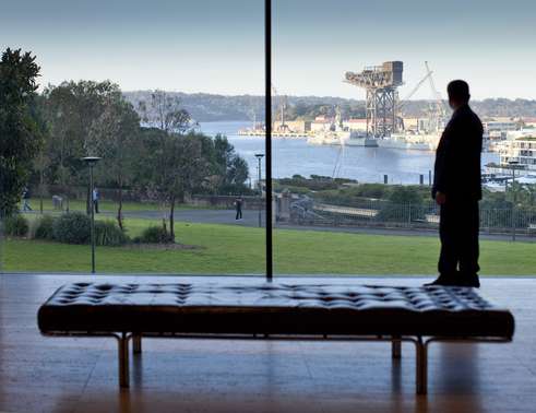 View from the Art Gallery of New South Wales’s modern Australian galleries