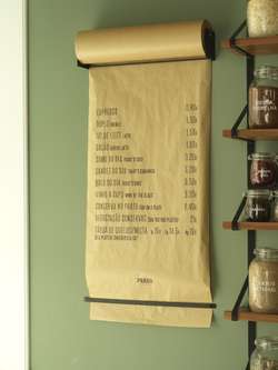 Lunch menu