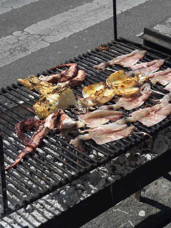 On the menu: grilled squid