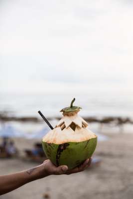 Beachside coconut mojito at The Lawn