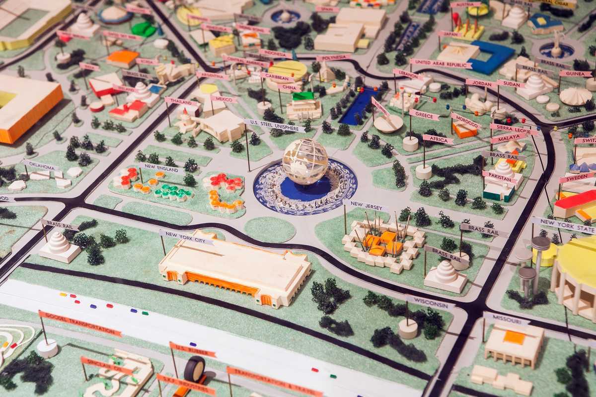 Model of the site during the 1964 World’s Fair