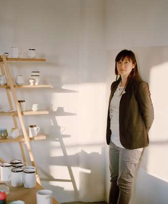 Reiko Kaneko in her studio