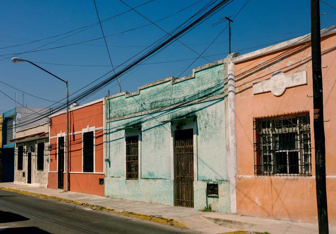Colourful houses in the central neighbourhood of Santa Lucía