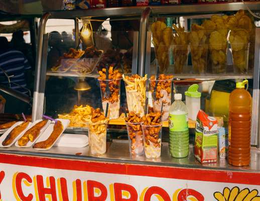 Food stand in Plaza Grande