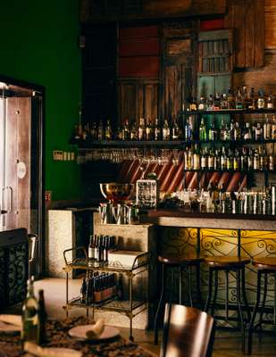 Interior of Apoala, a Oaxacan restaurant