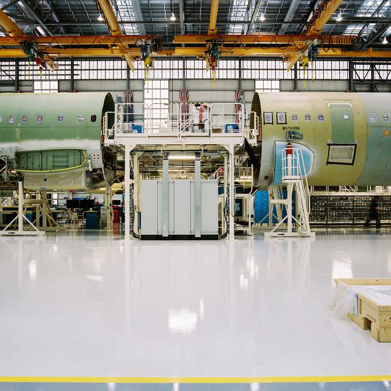 Airbus A320 on the assembly line