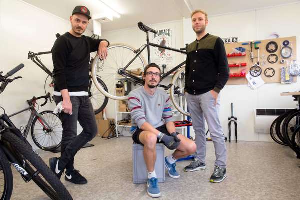 Kappstein employees putting the finishing touches to bikes in the assembly room