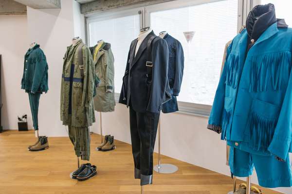 Spring/summer 2018 menswear preview in the Sacai press room 