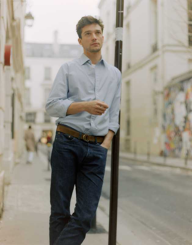 Shirt by Charvet, T-shirt by Calida, jeans by Resolute, belt by De Bonne Facture