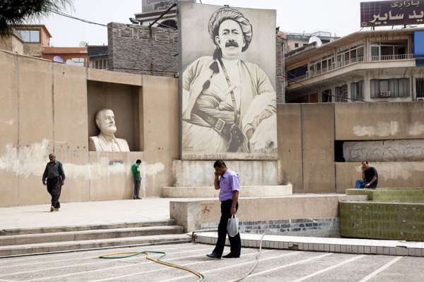 A portrait of celebrated 1920s Kurdish leader Sheikh Mahmood