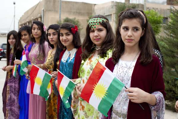 Kurdish students at an environmental festival