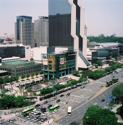 Modernist views taking in the COEX building