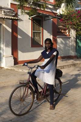 A Pondicherry schoolgirl