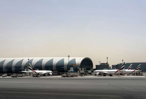 On the tarmac in Dubai