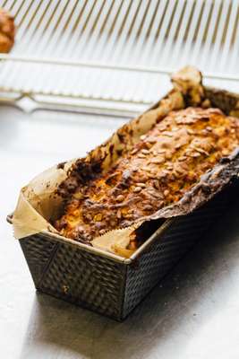 Freshly baked beer bread