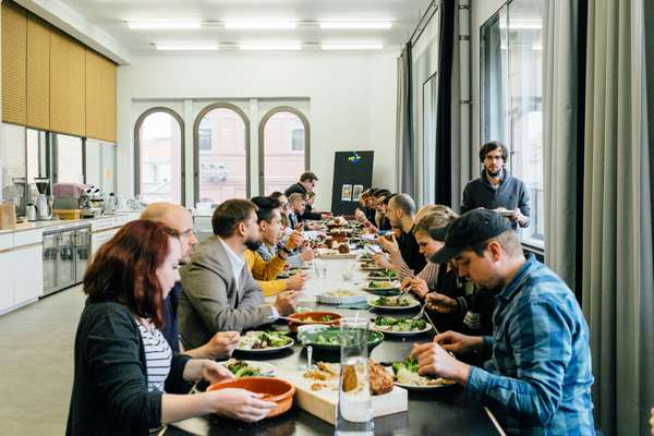 Communal staff lunch