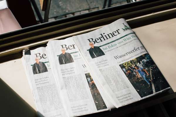 'Berliner Morgenpost' - with cover star Wenders