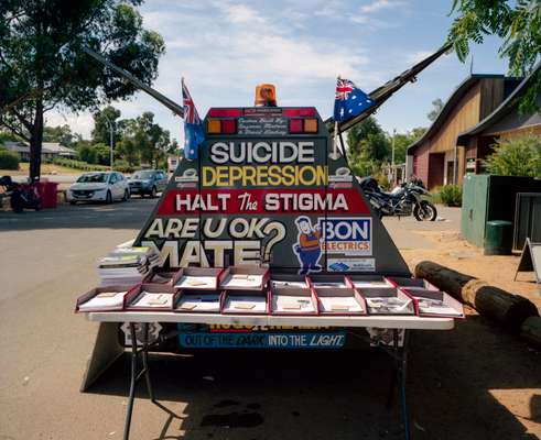 Storn’s trailer, on its  way to the bushfire-affected south