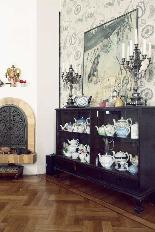 Her teapot collection