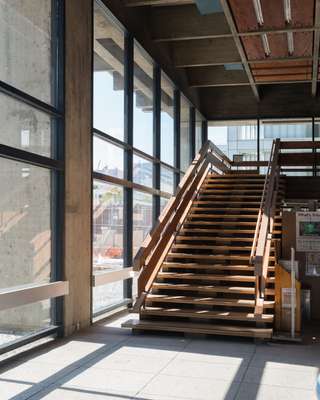 Inside the prefectural office’s foyer