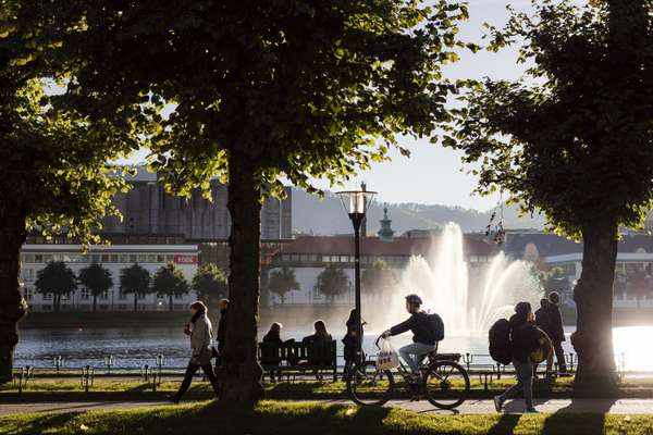 Lille Lungegårdsvannet in the city centre