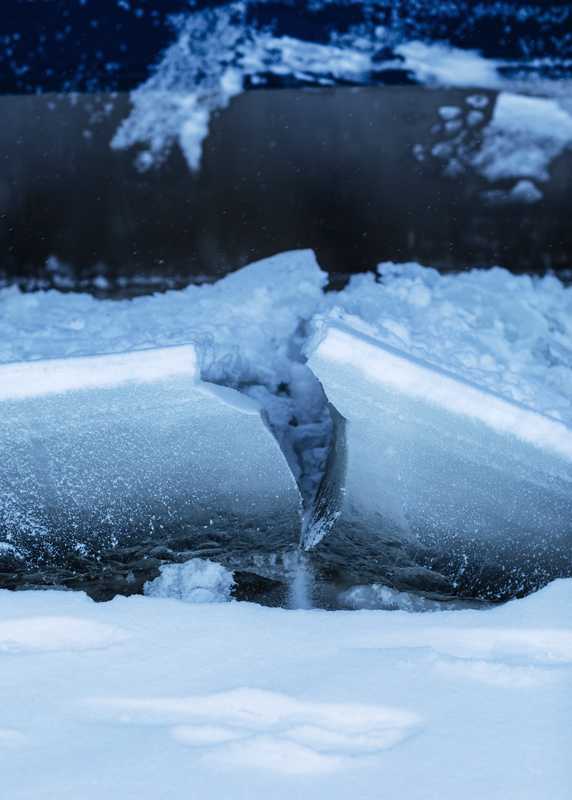 Toughing it out: The ice that ‘Kontio’ breaks can have the thickness and texture of chunky concrete slabs