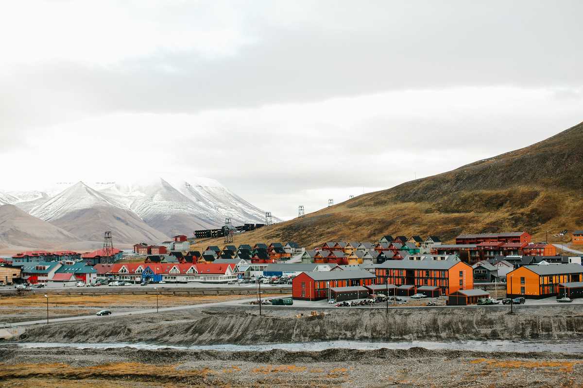 Longyearbyen, the largest settlement in Svalbard