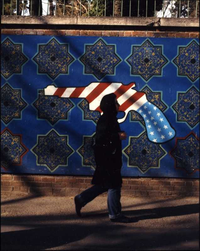 Mural outside the former US embassy in Tehran, now called the ‘Espionage Den’