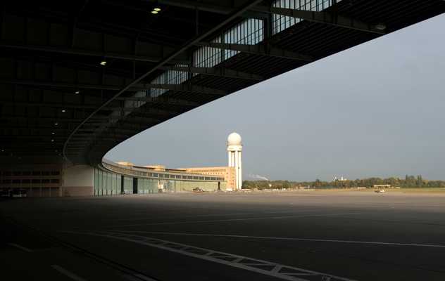 Tempelhof’s radar tower in the distance