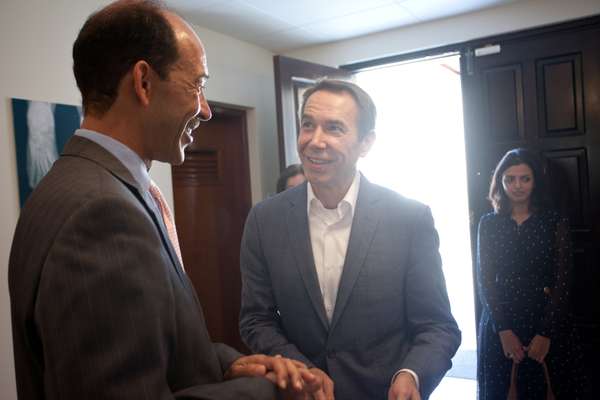 Jeff Koons with Ambassador Corbin 