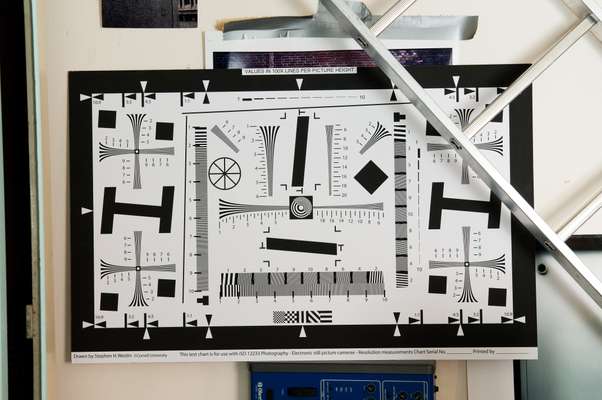 Chart to measure resolution of “electronic still imaging”