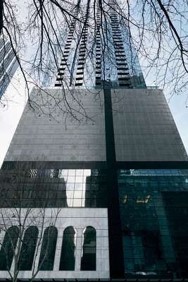 Melbourne’s Eporo Tower  as viewed from the street