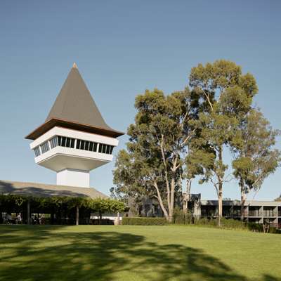 Mitchelton’s lookout tower,  designed by Ted Ashton