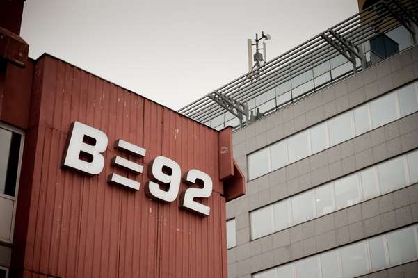B92 studios in downtown Belgrade