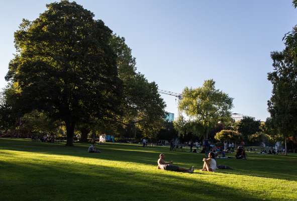 One of the neighbourhood's many green spaces