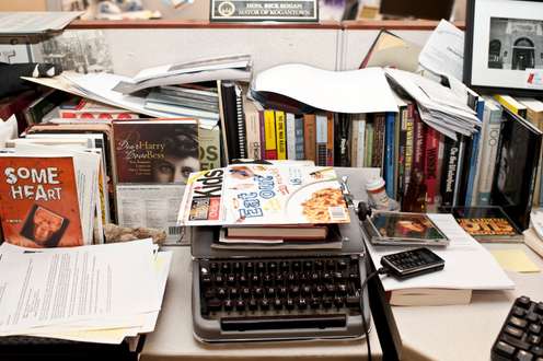 Kogan’s typewriter on his desk at the ‘Chicago Tribune’