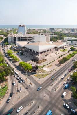 The National Theatre, built in cooperation with the Chinese government