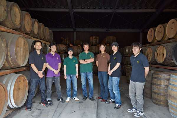 Founder Ichiro Akuto (centre) and his staff 